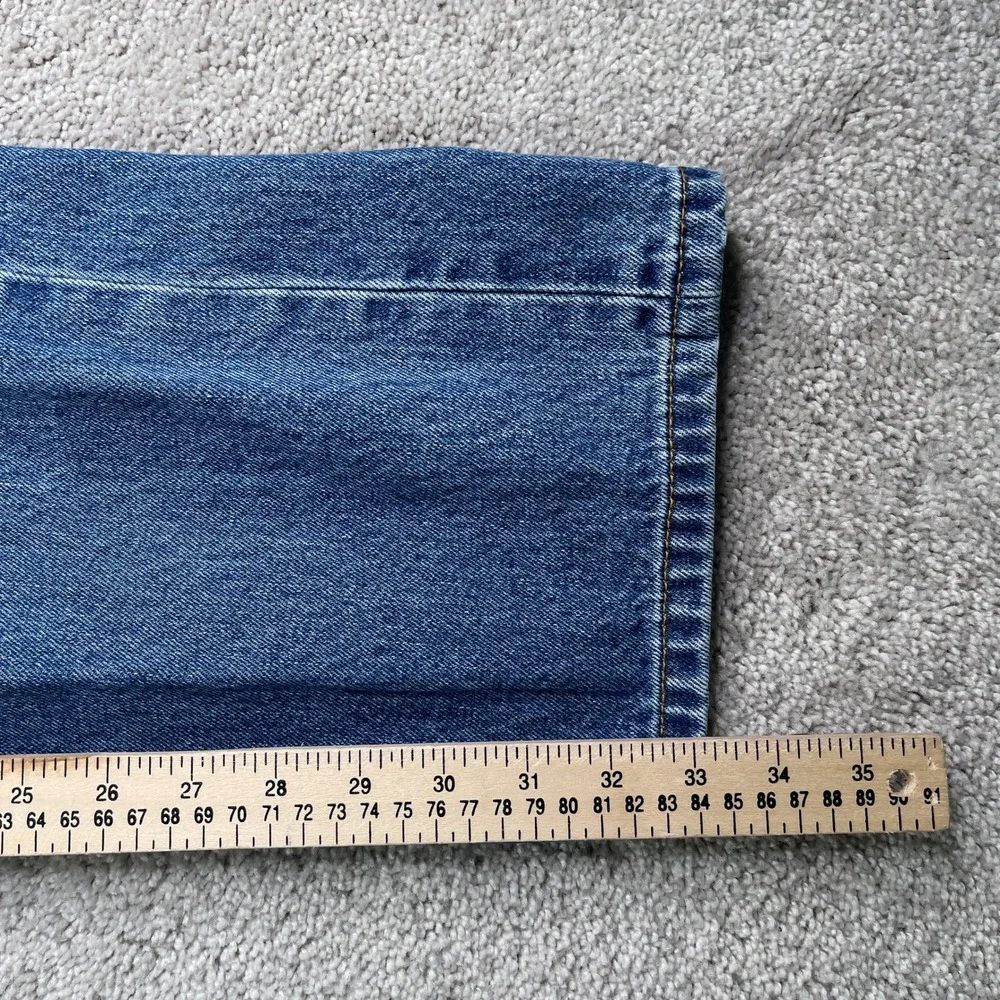 Levis Jeans Mens 38x34 Blue 505 Regular Fit Straight Leg Cotton Denim Pants